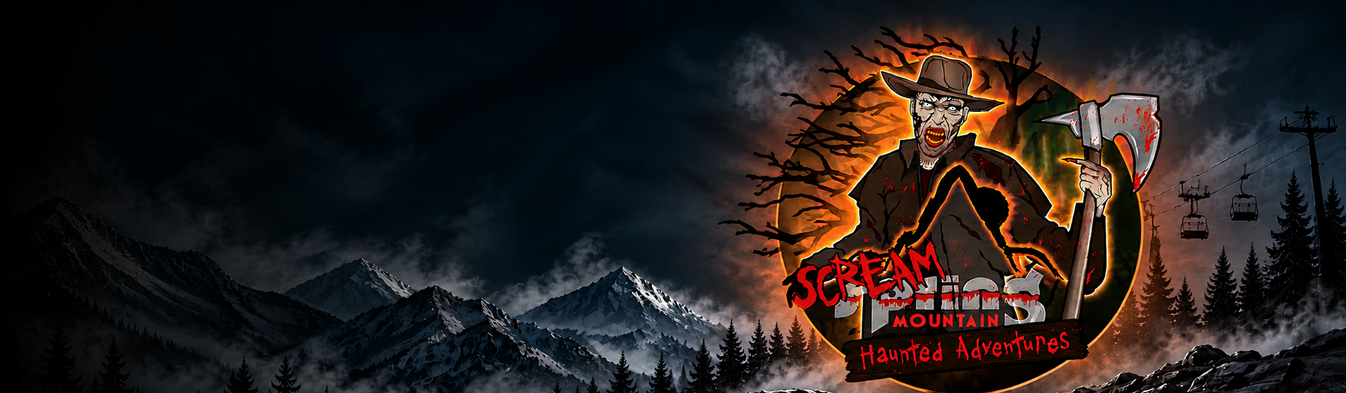 Scream Mountain Haunted Adventures Event Hero Banner
